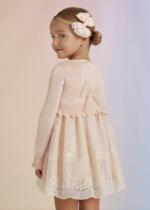 ABEL & LULA Bolerko so vzorom a mašľou broskyňové Bolero with pattern and bow peach 5352 | Welcomebaby.sk