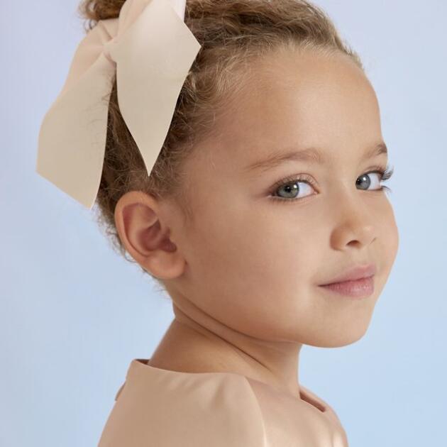 ABEL & LULA Mašľa do vlasov broskyňová Bow hair peach 5434 | Welcomebaby.sk