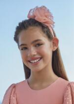 ABEL & LULA Čelenka s kvetom ružová Floral headband pink 5436 | Welcomebaby.sk