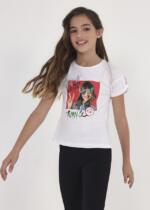 MAYORAL Tričko s farebným vzorom dámy biele Tshirt with a colored pattern lady white 6052 | Welcomebaby.sk