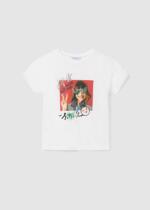 MAYORAL Tričko s farebným vzorom dámy biele Tshirt with a colored pattern lady white 6052 | Welcomebaby.sk