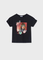 MAYORAL Tričko s farebným vzorom dámy čierne Tshirt with a colored pattern lady black 6052 | Welcomebaby.sk