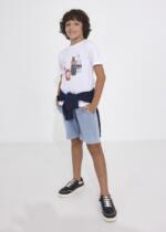 MAYORAL Kraťasy bledomodré Shorts light blue 6260 | Welcomebaby.sk