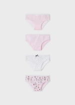 MAYORAL Set 4 nohavičiek ružový Set of 4 panties 10454 | Welcomebaby.sk