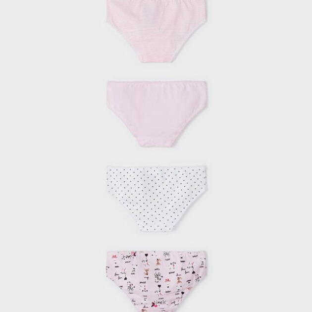 MAYORAL Set 4 nohavičiek ružový Set of 4 panties 10454 | Welcomebaby.sk