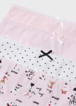 MAYORAL Set 4 nohavičiek ružový Set of 4 panties 10454 | Welcomebaby.sk