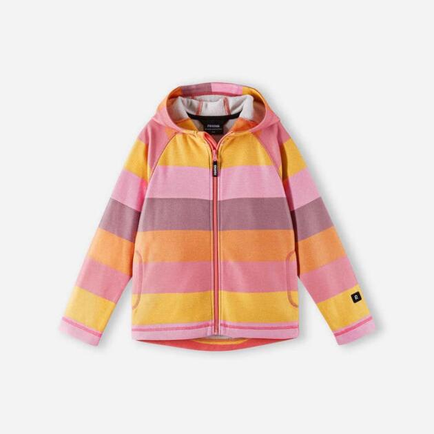 REIMA Mikina Haave pruhovaná ružová Hoodie striped pink 5200120B | Welcomebaby.sk