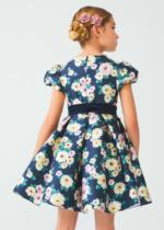 ABEL & LULA Spoločenské kvetované šaty modré Flower Dress navy blue 5536 | Welcomebaby.sk