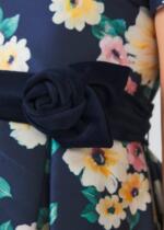 ABEL & LULA Spoločenské kvetované šaty modré Flower Dress navy blue 5536 | Welcomebaby.sk