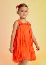 ABEL & LULA Šaty oranžové s volánikmi Dress with ruffles orange 5055 | Welcomebaby.sk