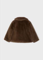 MAYORAL Kožušinový kabát tmavohnedý Fur coat dark brown 4483 | Welcomebaby.sk