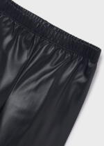 MAYORAL Koženkové legíny s pruhovaným pulóvrom čierne Leggings with stripes top black 7741 | Welcomebaby.sk