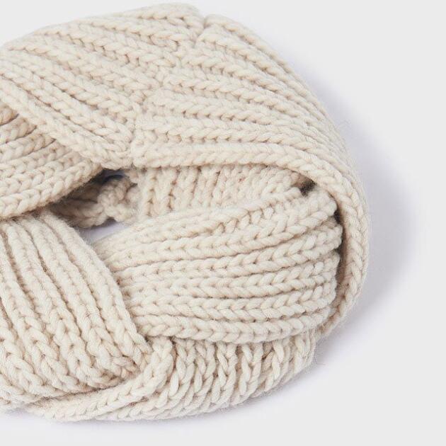 MAYORAL Nákrčník pletený béžový Braided scarf beige 10337 | Welcomebaby.sk