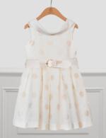 ABEL & LULA Bodkované šaty s lodičkovým výstrihom krémové Dots Dress cream 5028 | Welcomebaby.sk