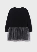 MAYORAL Šaty s nápisom čierne Dress with inscription black 7944 | Welcomebaby.sk
