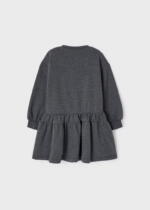 MAYORAL Teplákové volánové šaty sivé Ruffle dress grey 4973 | Welcomebaby.sk