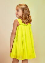 ABEL & LULA Šaty lima s volánikmi svietivé zelené Dress with ruffles 5055 | Welcomebaby.sk
