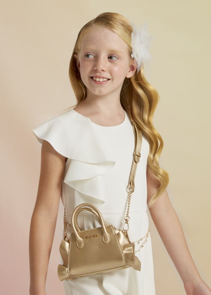 Abel & Lula Volánová kabelka zlatá Ruffle bag gold 5448 | Welcomebaby.sk