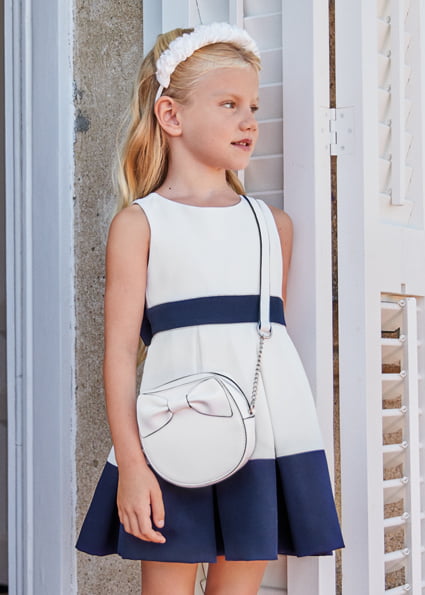 ABEL & LULA Biela kabelka s mašľou Handbag white 5450 | Welcomebaby.sk