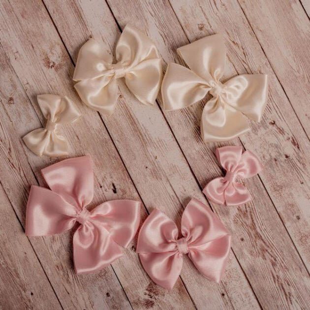 MEIA PATA Mašľa do vlasov Hair bow baby pink | Welcomebaby.sk