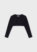 MAYORAL Bolerko s jemným vzorom čierne Cardigan with a delicate pattern black 320 | Welcomebaby.sk