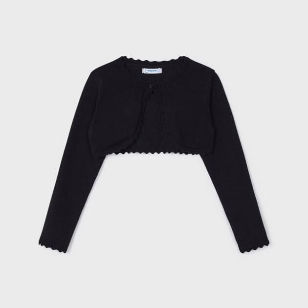 MAYORAL Bolerko s jemným vzorom čierne Cardigan with a delicate pattern black 320 | Welcomebaby.sk