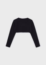 MAYORAL Bolerko s jemným vzorom čierne Cardigan with a delicate pattern black 320 | Welcomebaby.sk