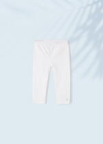 MAYORAL Krátke biele legíny Short leggings white 723 | Welcomebaby.sk