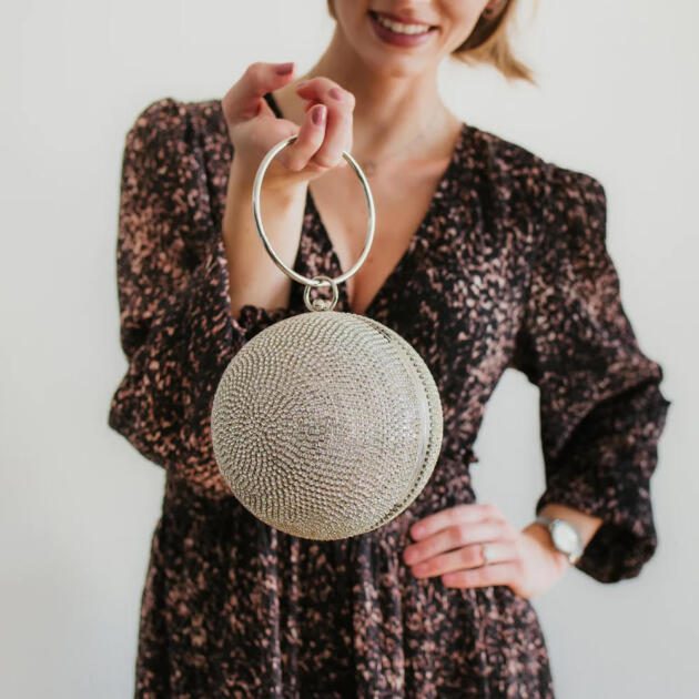 JULIE JULSEN Trblietavá disko kabelka strieborná Disco handbag silver | Welcomebaby.sk