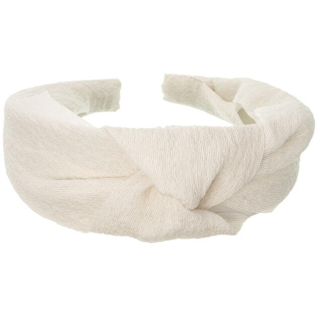 SIENA Čelenka s uzlom krémová Handmade chiffon knotted hairband cream | Welcomebaby.sk