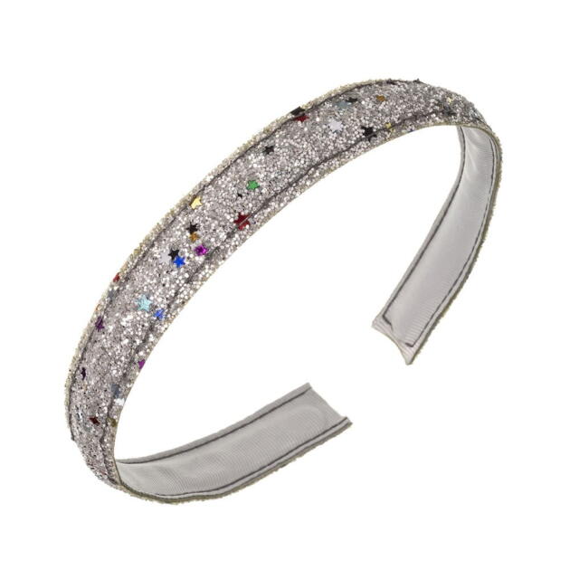 Trblietavá čelenka strieborná Headband glittering silver | Welcomebaby.sk