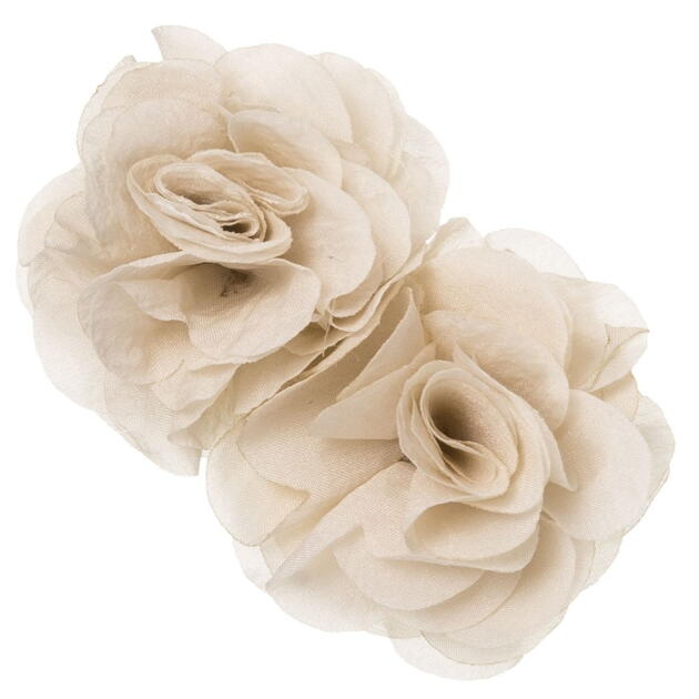 Dievčenká sponka kvet na klip béžová Little flowers beige | Welcomebaby.sk