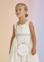 ABEL & LULA Tylová guľatá kabelka s kvetmi krémová Tulle bag cream 5449 | Welcomebaby.sk