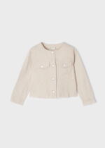 MAYORAL Dievčenská rifľová bunda béžová Jean jacket beige 3439 | Welcomebaby.sk
