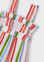 MAYORAL Pruhované šaty biele Stripes dress 3932 | Welcomebaby.sk