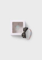 ABEL & LULA Čelenka s trojitou bodkovanou tylovou mašľou čierna Polka dot tulle headband black 5983 | Welcomebaby.sk