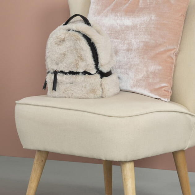 ABEL & LULA Dievčenský kožušinový ruksak béžový Faux fur backpack beige 5995 | Welcomebaby.sk