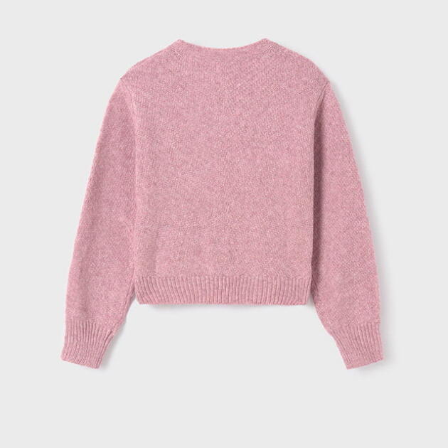 MAYORAL Dievčenský sveter na gombíky ružový Tricot cardigan quarz 7311 | Welcomebaby.sk