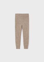 MAYORAL Dievčenské pletené béžové rebrované legíny Ribbed leggings beige 10582 | Welcomebaby.sk