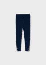 MAYORAL Dievčenské pletené tmavomodré rebrované legíny Ribbed leggings navy blue 10582 | Welcomebaby.sk