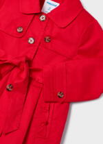 MAYORAL Dievčenský trenčkot kabát červený Trench coat red 3446 | Welcomebaby.sk