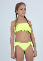 MAYORAL Dvojdielne plavky neon s volánom Bikini ruffle 6752 | Welcomebaby.sk
