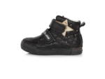 DD STEP Kotníkové dievčenské topánky s hviezdou čierne Shoes black A068 346 | Welcomebaby.sk