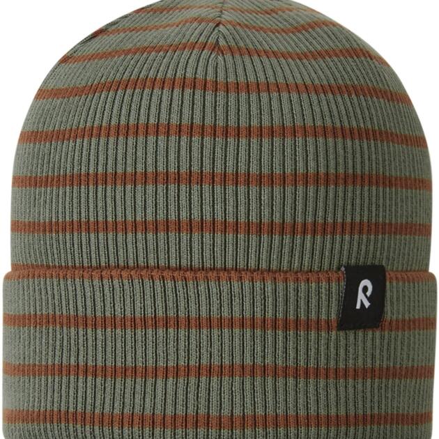 REIMA Čiapka Reissuun pruhovaná zelená Hat striped greyish green 5300073B | Welcomebaby.sk