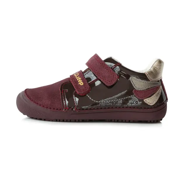 DD STEP Dievčenské topánky na boku lesklé na suchý zips raspberry Shoes S063 350 | Welcomebaby.sk