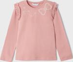 MAYORAL Dievčenské tričko s dlhým rukávom a volánikmi ružové Long sleeved tshirt nude 4003 | Welcomebaby.sk
