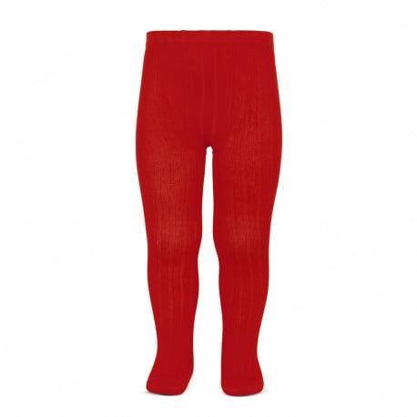 CÓNDOR Rebrované pančuchy červené Basic Rib Tights red 2016 | Welcomebaby.sk