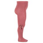 CÓNDOR Hladké pančuchy so saténovou mašľou carmine Cotton tights with side grosgrain bow 2482 | Welcomebaby.sk