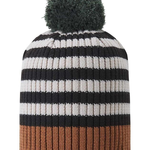 REIMA Detská rebrovaná čiapka s brmbolcom Tipla hnedá Hat with pompom cinnamon brown 5300119B | Welcomebaby.sk