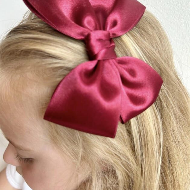 MEIA PATA Mašľa do vlasov bordová Hair bow bordeaux | Welcomebaby.sk